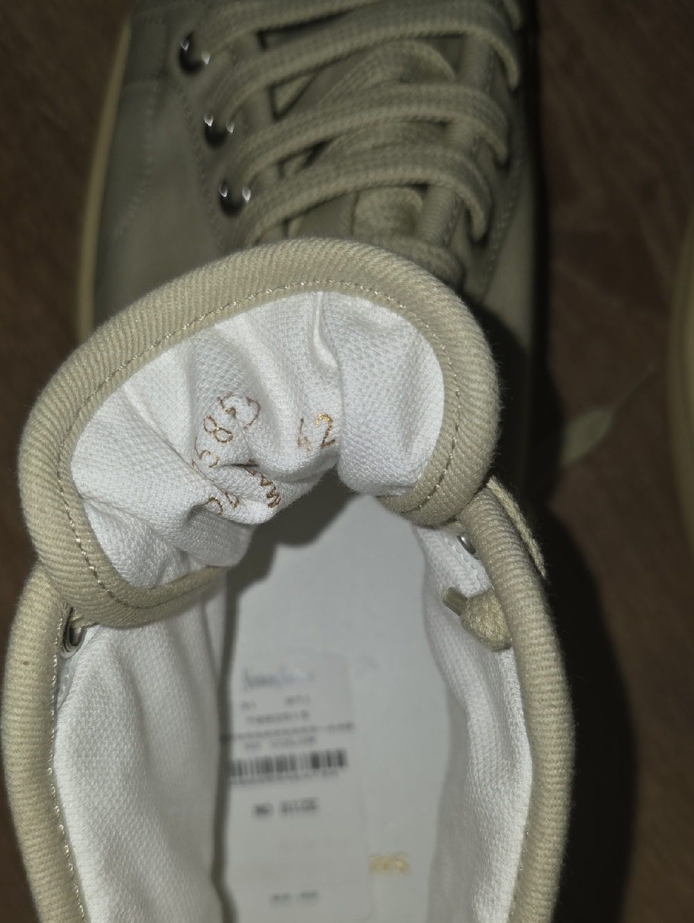 Saint Laurent - SL/39 Court Classic Canvas Beige High Top Sneakers MISMATCHED - Picture 6 of 6
